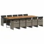 Set de comedor de jardín 11 pzas y cojines ratán sintético gris by vidaXL, Garden sets - Ref: Foro24-3277705, Price: 1,00 €, ...