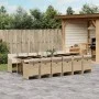 Set comedor de jardín con cojines 13 pzas ratán sintético beige by vidaXL, Garden sets - Ref: Foro24-3277713, Price: 1,00 €, ...