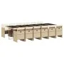 Set comedor de jardín con cojines 13 pzas ratán sintético beige by vidaXL, Garden sets - Ref: Foro24-3277713, Price: 1,00 €, ...