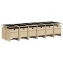Set comedor de jardín con cojines 13 pzas ratán sintético beige by vidaXL, Garden sets - Ref: Foro24-3277713, Price: 1,00 €, ...