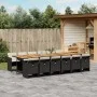 Set comedor de jardín con cojines 13 pzas ratán sintético negro by vidaXL, Garden sets - Ref: Foro24-3277718, Price: 1,00 €, ...