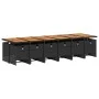 Set comedor de jardín con cojines 13 pzas ratán sintético negro by vidaXL, Garden sets - Ref: Foro24-3277718, Price: 1,00 €, ...