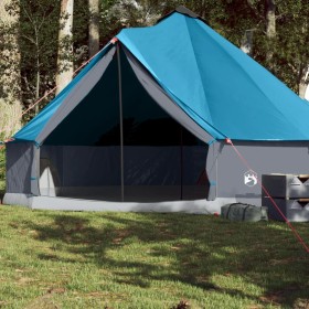 Tienda de campaña familiar tipi 8 personas impermeable azul