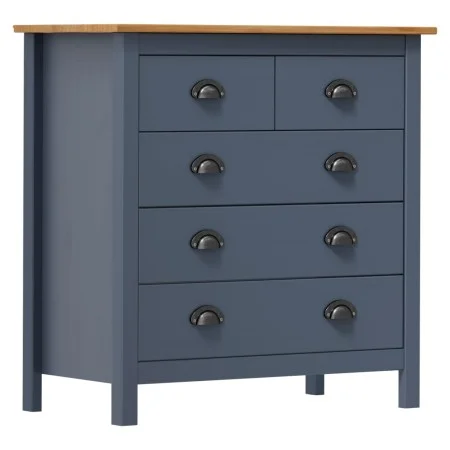 Hill bedside table solid gray pine wood 79x40x80 cm by vidaXL, Sideboards - Ref: Foro24-288917, Price: 123,94 €, Discount: %