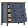 Hill bedside table solid gray pine wood 79x40x80 cm by vidaXL, Sideboards - Ref: Foro24-288917, Price: 153,10 €, Discount: %