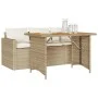 Garten-Essgruppe, 2-teilig, mit beigen Polstern aus synthetischem Rattan. von vidaXL, Gartensets - Ref: Foro24-366338, Preis:...