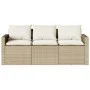 Set comedor de jardín 2 pzas con cojines ratán sintético beige by vidaXL, Garden sets - Ref: Foro24-366338, Price: 295,71 €, ...