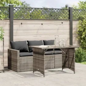Garten-Essgruppe, 2-teilig, mit grauen Polstern aus synthetischem Rattan. von vidaXL, Gartensets - Ref: Foro24-366331, Preis:...