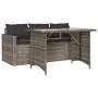 Juego de comedor jardín 2 pzas con cojines ratán sintético gris by vidaXL, Garden sets - Ref: Foro24-366331, Price: 270,13 €,...