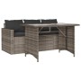Juego de comedor jardín 2 pzas con cojines ratán sintético gris by vidaXL, Garden sets - Ref: Foro24-366331, Price: 259,76 €,...