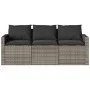 Juego de comedor jardín 2 pzas con cojines ratán sintético gris by vidaXL, Garden sets - Ref: Foro24-366331, Price: 270,13 €,...