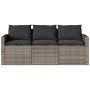 Juego de comedor jardín 2 pzas con cojines ratán sintético gris by vidaXL, Garden sets - Ref: Foro24-366331, Price: 259,76 €,...