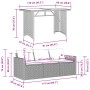 Juego de comedor jardín 2 pzas con cojines ratán sintético gris by vidaXL, Garden sets - Ref: Foro24-366331, Price: 259,76 €,...