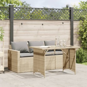 Garten-Essgruppe, 2-teilig, mit beigen Polstern aus synthetischem Rattan. von vidaXL, Gartensets - Ref: Foro24-366333, Preis:...