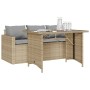 Garten-Essgruppe, 2-teilig, mit beigen Polstern aus synthetischem Rattan. von vidaXL, Gartensets - Ref: Foro24-366333, Preis:...