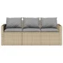 Set comedor de jardín 2 pzas con cojines ratán sintético beige by vidaXL, Garden sets - Ref: Foro24-366333, Price: 285,37 €, ...