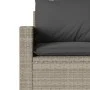Sofá de jardín con cojines 3 plazas ratán sintético gris claro by vidaXL, Outdoor sofas - Ref: Foro24-366346, Price: 213,76 €...