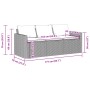 Sofá de jardín con cojines 3 plazas ratán sintético gris claro by vidaXL, Outdoor sofas - Ref: Foro24-366346, Price: 218,01 €...