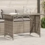Mesa de jardín superficie de vidrio ratán PE gris 110x68x70 cm de vidaXL, Mesas de jardín - Ref: Foro24-366352, Precio: 98,03...