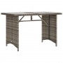 Gartentisch mit Glasoberfläche, graues PE-Rattan, 110x68x70 cm. von vidaXL, Gartentische - Ref: Foro24-366352, Preis: 99,70 €...