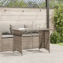 Gartentisch mit Glasoberfläche, graues PE-Rattan, 110x68x70 cm. von vidaXL, Gartentische - Ref: Foro24-366352, Preis: 99,70 €...