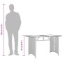 Gartentisch mit Glasoberfläche, graues PE-Rattan, 110x68x70 cm. von vidaXL, Gartentische - Ref: Foro24-366352, Preis: 99,70 €...