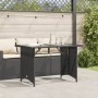 Gartentisch mit schwarzer PE-Rattan-Oberfläche aus Glas, 110x68x70 cm. von vidaXL, Gartentische - Ref: Foro24-366350, Preis: ...