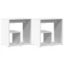 Mesas auxiliares 2 uds madera de ingeniería blanco 50x30x50 cm by vidaXL, Side tables - Ref: Foro24-840556, Price: 50,83 €, D...