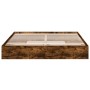 Smoked oak engineered wood bed with drawers 180x200 cm by vidaXL, Beds and slatted bases - Ref: Foro24-3280640, Price: 176,94...