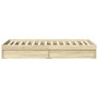 Cama con cajones madera ingeniería roble Sonoma 90x200 cm de vidaXL, Camas y somieres - Ref: Foro24-3280680, Precio: 128,71 €...