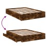 Cama con cajones madera de ingeniería roble ahumado 140x190 cm de vidaXL, Camas y somieres - Ref: Foro24-3280689, Precio: 180...