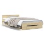 Cama con cajón madera de ingeniería roble Sonoma 90x190 cm de vidaXL, Camas y somieres - Ref: Foro24-3280785, Precio: 128,73 €