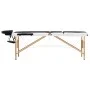 Klappbare Massageliege 3 Zonen aus schwarzem und weißem Holz von vidaXL, Massageliegen - Ref: Foro24-110212, Preis: 153,96 €,...
