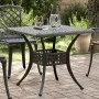Mesa de jardín aluminio fundido negro 80x80x75 cm de vidaXL, Mesas de jardín - Ref: Foro24-4002812, Precio: 174,41 €, Descuen...