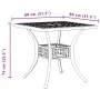 Mesa de jardín aluminio fundido negro 80x80x75 cm de vidaXL, Mesas de jardín - Ref: Foro24-4002812, Precio: 174,41 €, Descuen...