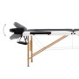 Folding massage table 3 zones black and white wood by vidaXL, massage tables - Ref: Foro24-110212, Price: 156,40 €, Discount: %