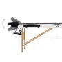Klappbare Massageliege 3 Zonen aus schwarzem und weißem Holz von vidaXL, Massageliegen - Ref: Foro24-110212, Preis: 153,96 €,...