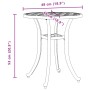 Mesa de jardín aluminio fundido blanco Ø48x53 cm by vidaXL, Garden tables - Ref: Foro24-4002825, Price: 79,41 €, Discount: %
