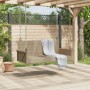 Banco columpio de ratán sintético beige 119x56x48 cm by vidaXL, garden benches - Ref: Foro24-365628, Price: 119,27 €, Discoun...