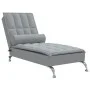 Sofá diván de masaje con cojín de tela gris claro by vidaXL, Daybeds - Ref: Foro24-379443, Price: 130,86 €, Discount: %