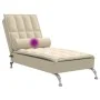 Sofá diván de masaje con cojín de tela crema by vidaXL, Daybeds - Ref: Foro24-379448, Price: 154,09 €, Discount: %