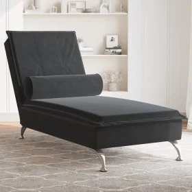 Sofá diván de masaje con cojín de terciopelo negro by vidaXL, Daybeds - Ref: Foro24-379455, Price: 102,16 €, Discount: %