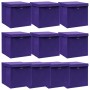 Storage boxes with lids 10 pcs purple fabric 32x32x32 cm by vidaXL, Storage baskets - Ref: Foro24-288356, Price: 63,43 €, Dis...