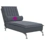 Sofá diván de masaje con cojín de terciopelo gris oscuro by vidaXL, Daybeds - Ref: Foro24-379460, Price: 132,75 €, Discount: %