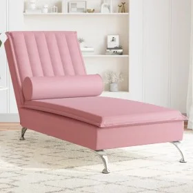Sofá diván de masaje con cojín de terciopelo rosa by vidaXL, Daybeds - Ref: Foro24-379462, Price: 151,47 €, Discount: %