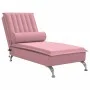 Sofá diván de masaje con cojín de terciopelo rosa by vidaXL, Daybeds - Ref: Foro24-379462, Price: 151,47 €, Discount: %