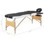 Klappbare Massageliege 3 Zonen aus schwarzem und weißem Holz von vidaXL, Massageliegen - Ref: Foro24-110212, Preis: 153,96 €,...