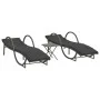Liegestühle mit Tisch, 2 Stück, aus grauem synthetischem Rattan. von vidaXL, Liegen - Ref: Foro24-368265, Preis: 297,51 €, Ra...