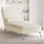 Sofá diván de masaje con cojín de terciopelo crema by vidaXL, Daybeds - Ref: Foro24-379457, Price: 153,45 €, Discount: %