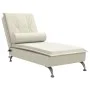 Sofá diván de masaje con cojín de terciopelo crema by vidaXL, Daybeds - Ref: Foro24-379457, Price: 153,45 €, Discount: %